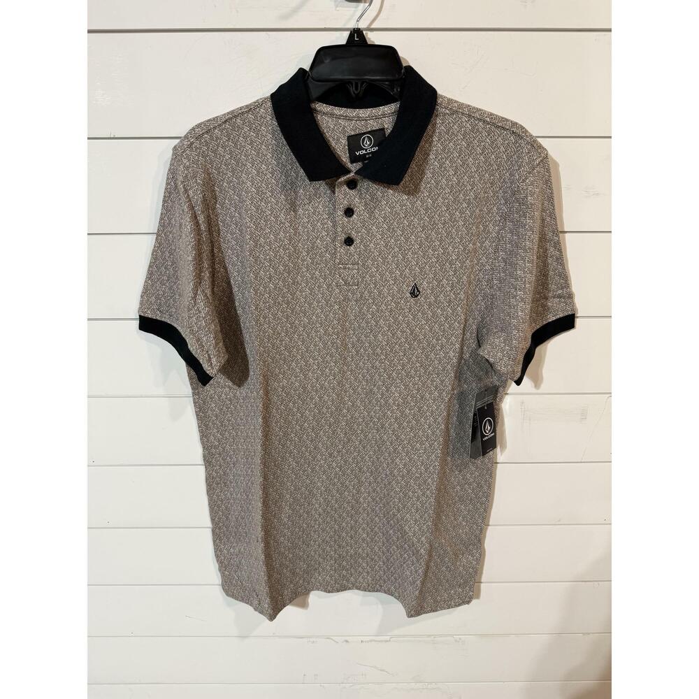 Volcom Men's Natural Stone Polo Short Sleeve Shirt M NWT - Picture 3 of 4